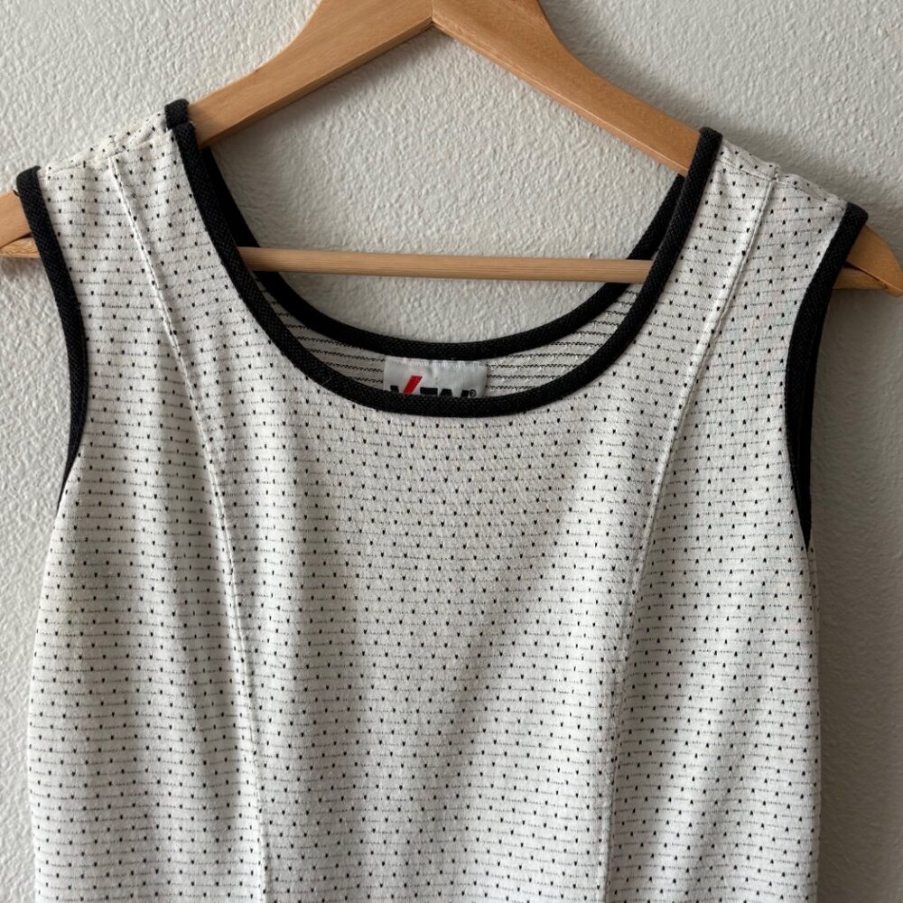 Vintage Vital White &‎ Navy Blue Sleeveless Tennis Dress Size Medium - Picture 2 of 8